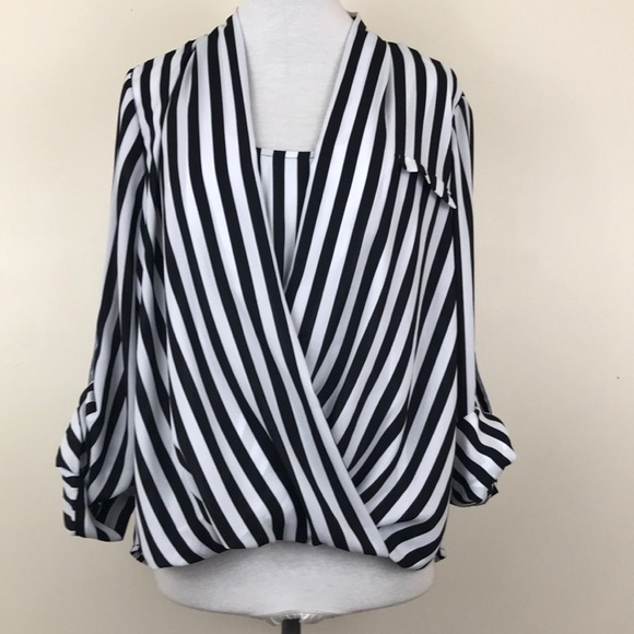 Alfani Tops - Alfani Striped Long Sleeve Blouse